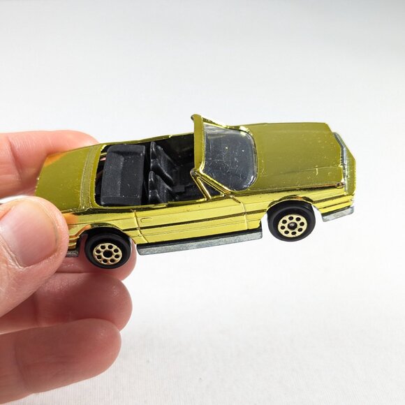 Vintage Majorette gold chrome Cadillac #253 convertible diecast toy car - Picture 2 of 9